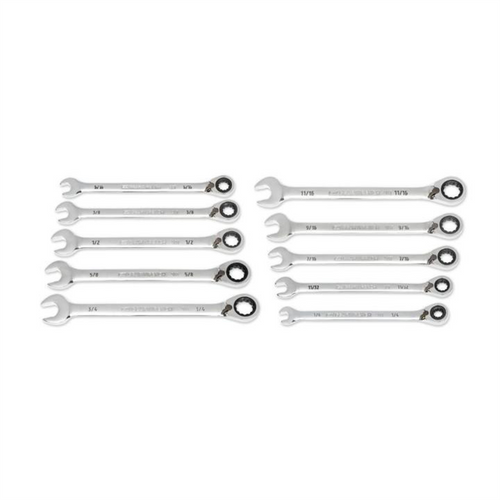 GearWrench 10 Piece 90-Tooth 12 Point SAE Reversible Ratcheting Wrench Set