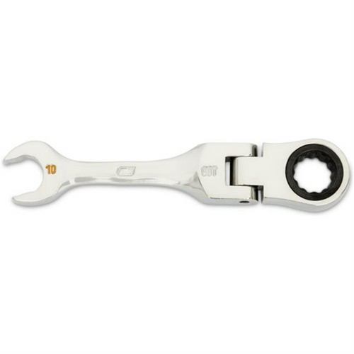 GearWrench 10mm 90-Tooth 12 Point Stubby Flex Combination Ratcheting Wrench