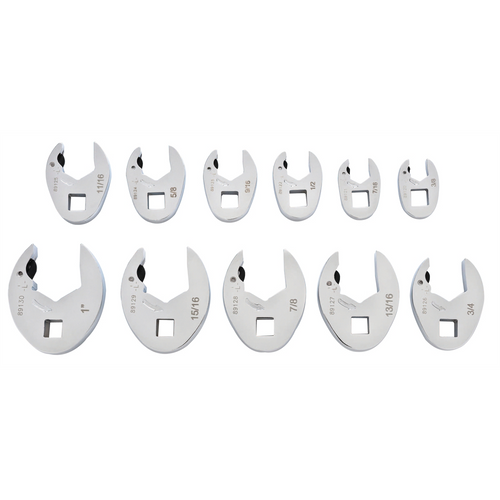 GearWrench 11 Piece 3/8 Inch Drive Ratcheting Crowfoot SAE Wrench Set
