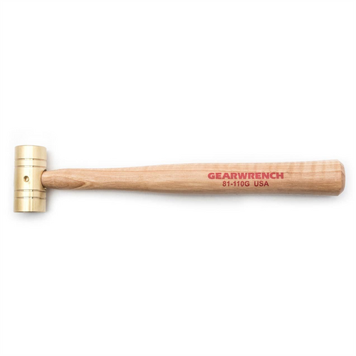 GearWrench 2 Pound Brass Hammer with Hickory Handle GearWrench 2 Pound Brass Hammer with Hickory Handle