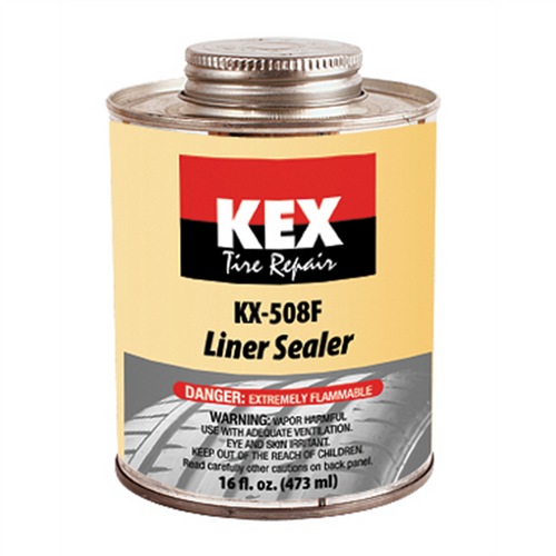 KEX Tire Repair Liner Sealer, Flammable, 16 oz. Brush Top Can KEX Tire Repair Liner Sealer, Flammable, 16 oz. Brush Top Can