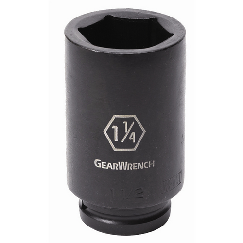GearWrench 3/4 Inch Drive 6 Point Deep Impact SAE Socket 1-1/4 Inch
