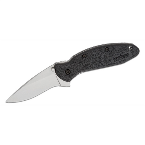 Kershaw Scallion Assisted Open Inset Liner Lock Drop Point Blade EDC Folding Pocket Knife - Black Kershaw Scallion Assisted Open Inset Liner Lock Drop Point Blade EDC Folding Pocket Knife - Black