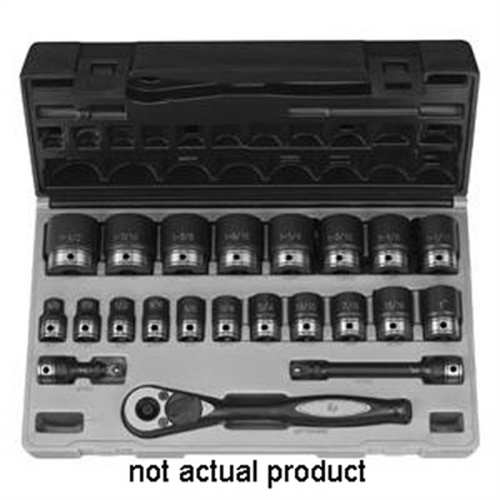 Grey Pneumatic 1/2" Drive x 1" Standard Duo-Socket - 12 Point