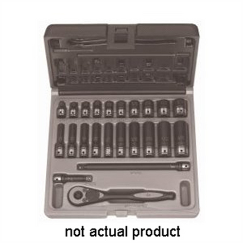 Grey Pneumatic 1/4" Drive x 7/16" Standard Duo-Socket - 6 Point Grey Pneumatic 1/4" Drive x 7/16" Standard Duo-Socket - 6 Point