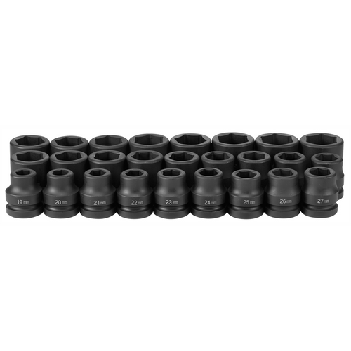 Grey Pneumatic 1" Drive Standard Length Metric Set Grey Pneumatic 1" Drive Standard Length Metric Set