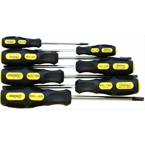 Ko-ken USA 168T/7(TH) 7 Piece Tamper-Resistant TORX® Screwdriver T10H-T40H Ko-ken USA 168T/7(TH) 7 Piece Tamper-Resistant TORX® Screwdriver T10H-T40H