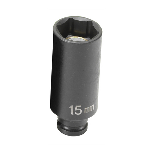 Grey Pneumatic SOC 15MM 1/4D IMP MAG 6PT DP BLK