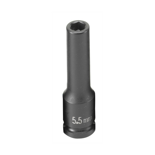 Grey Pneumatic SOC 5.5 MM 1/4D IMP MAG 6PT DP BLK