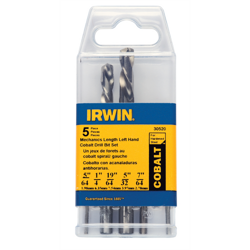 Hanson BIT DRI SET LH 5PC COBALT Alloy Steel Hanson BIT DRI SET LH 5PC COBALT Alloy Steel