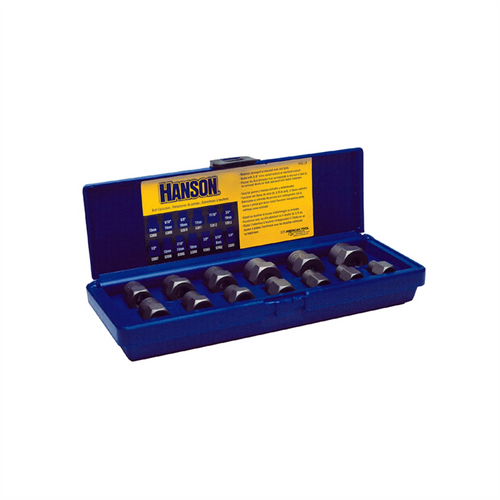 Hanson BOLT EXTRACTOR 13PC SET 1/4"-3/4" W/3/8" DRIVE Hanson BOLT EXTRACTOR 13PC SET 1/4"-3/4" W/3/8" DRIVE