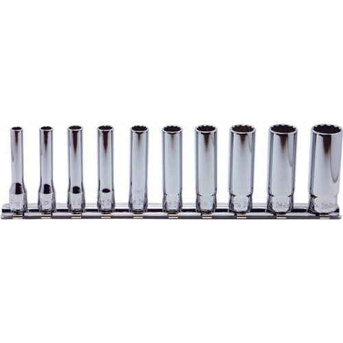 Ko-ken USA 1/4 Sq. Dr. Socket set 3/16-9/16 12 point 150mm Aerospace 10 pieces