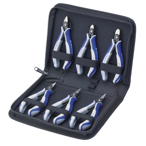KNIPEX 6 Pc Precision Electronics Pliers Set in Zipper Pouch KNIPEX 6 Pc Precision Electronics Pliers Set in Zipper Pouch