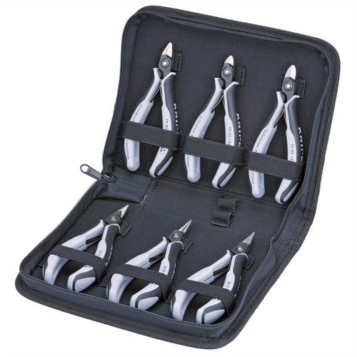 KNIPEX 6 Pc Electronics ESD Pliers Set in Zipper Pouch KNIPEX 6 Pc Electronics ESD Pliers Set in Zipper Pouch