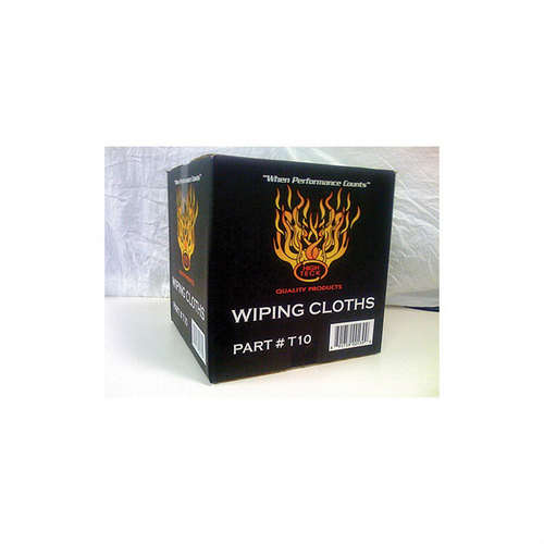 High Teck Products T10 Premium T-Shirt Material Wiping Cloth, 16 in W x 16 in L, 100% Cotton, White, 10 lb Carton