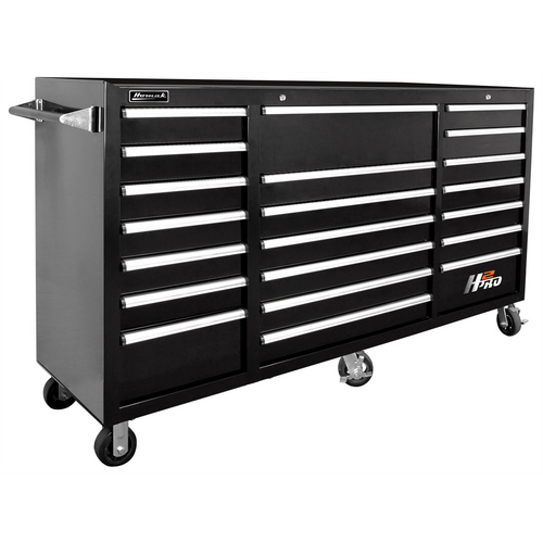 Homak Manufacturing 72 in. H2Pro Series 21 Drawer Rolling Cabinet, Black Homak Manufacturing 72 in. H2Pro Series 21 Drawer Rolling Cabinet, Black