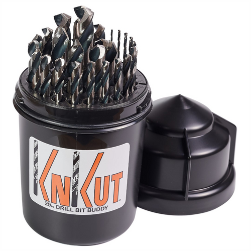 KnKut KnKut 29 Piece Drill Buddy Jobber Length Drill Bit Set with 3/8" Reduced Shank