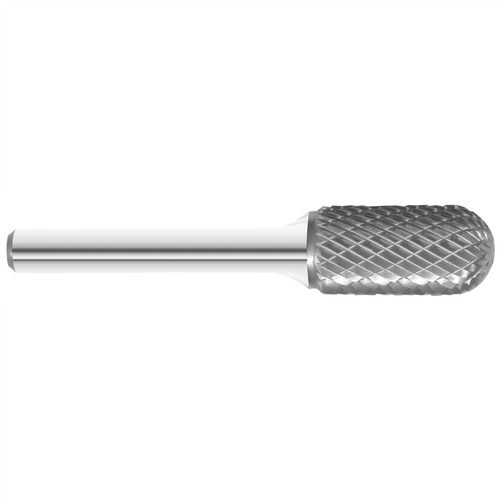 KnKut KnKut SC-5 Cylindrical Ball Nose Carbide Burr 1/2" x 1" x 2-3/4" OAL with 1/4" Shank