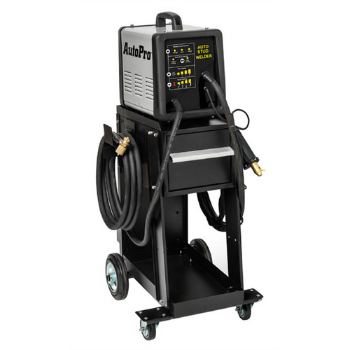 H&S AutoShot UNI-9510 Steel Dent Pulling Welder Cart with Storage Drawer and Torch Cable Hangers H&S AutoShot UNI-9510 Steel Dent Pulling Welder Cart with Storage Drawer and Torch Cable Hangers