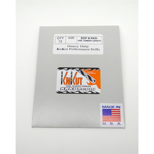 KnKut 12 Piece Pack - KnKut 3/16 Fractional Jobber Length Drill Bit