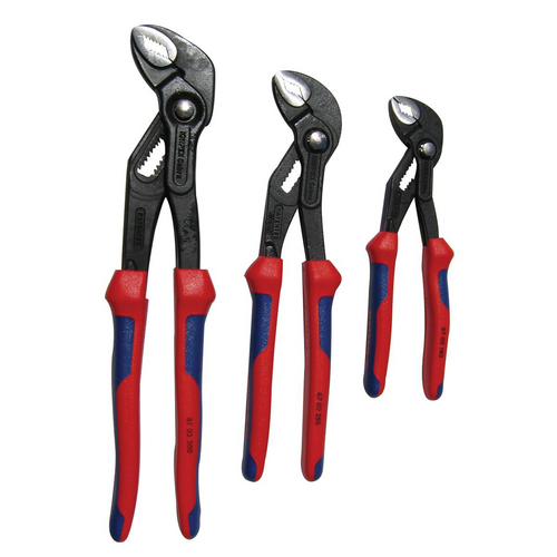 KNIPEX 3PC COBRA CUSHION GRIP PLIER SET KNIPEX 3PC COBRA CUSHION GRIP PLIER SET