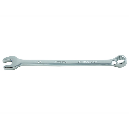K Tool International Wrench 7/16 Inch Combination Hi Polish 12 Point 15 Degree