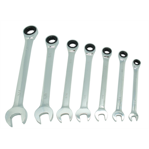 K Tool International Wrench Set 7 Piece SAE Ratcheting K Tool International Wrench Set 7 Piece SAE Ratcheting