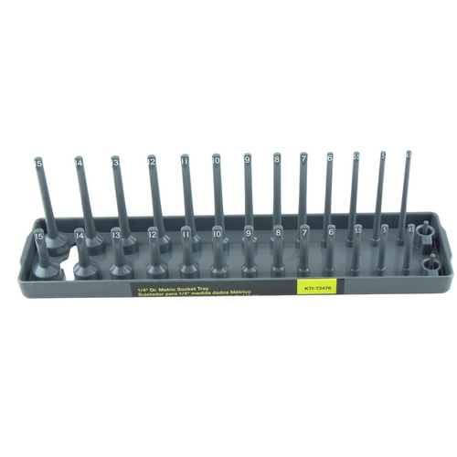 K Tool International Socket Holder 1/4 Inch Drive MM Gray K Tool International Socket Holder 1/4 Inch Drive MM Gray