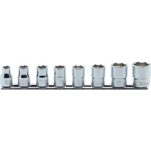 Ko-ken USA RS3400M/8 8 Piece 3/8 Sq. Dr. 6 point, Metric, Chrome, Socket Set