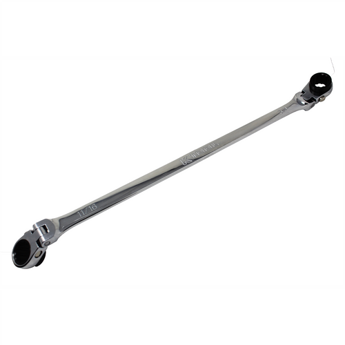 K Tool International Wrench Double Box Ratcheting Reversible 11/16 Inch x 3/4 Inch Universal Spline 90 Tooth