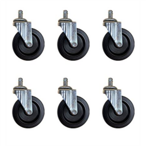 ShopSol 3&rdquo; Push-in Type Casters for ShopSol; Set of 6; Replacement