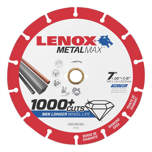 Lenox Tools LENOX Metal Max DIAM CUTOFF WHEEL AG/CS 7" X 7/8"