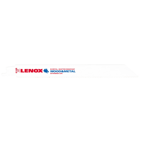 Lenox Tools Reciprocating Saw Blades, 810R, Bi-Metal, 8 in. Lo Lenox Tools Reciprocating Saw Blades, 810R, Bi-Metal, 8 in. Lo