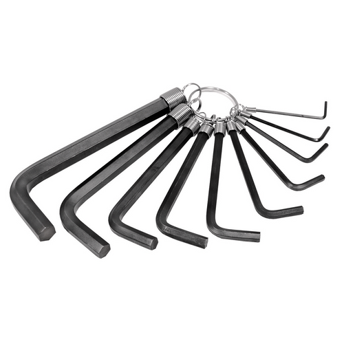 K Tool International HEX KEY SET 10 PC. METRIC 1.5MM TO 10MM ON A RING