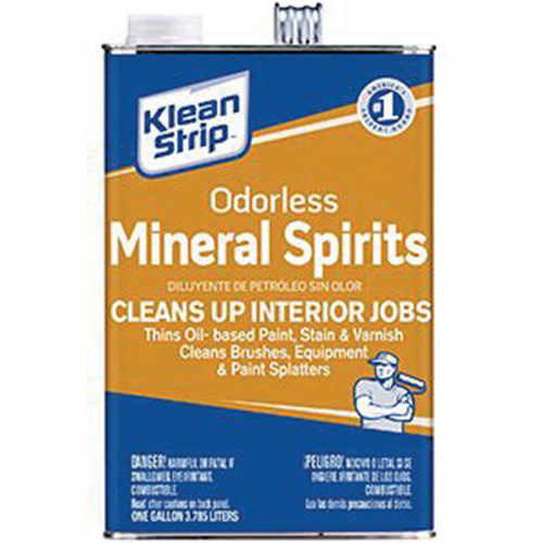 Klean Strip GKSP94006 Odorless Mineral Spirits, 1 gal Can, Light Yellow Klean Strip GKSP94006 Odorless Mineral Spirits, 1 gal Can, Light Yellow