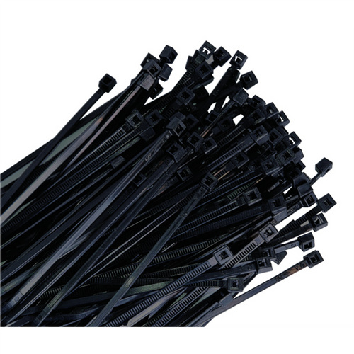 K Tool International 3-PACK Cable Zip Tie Tie 14 in. Black 100/bag 50 lb. Tensile