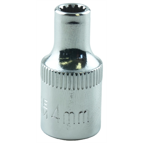 K Tool International SPLINE SOC 1/4" DR 4MM