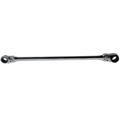 K Tool International Wrench 16mm x 18mm Metric Ratcheting Reversible Double Box Universal Spline 90 Tooth