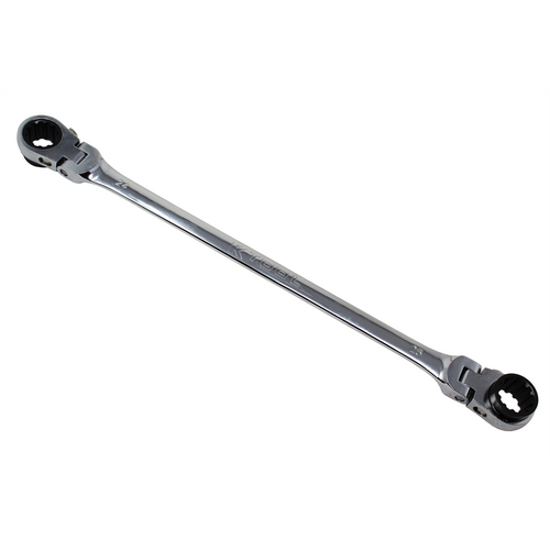 K Tool International Wrench 24mm x 25mm Ratcheting Reversible Double Box Universal Spline 90 Tooth