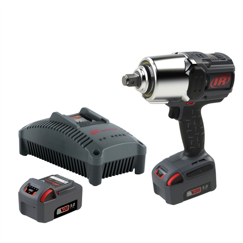 Ingersoll Rand 3/4 Inch 20V Cordless Impact Wrench 2 Battery Kit, 2000 ft-lb Torque, Friction Ring Thru-hole, Pistol Grip