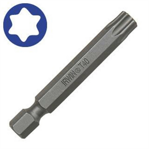 Irwin Industrial Power Bit, T10 Torx, 1/4 in. Hex Shank with Groove