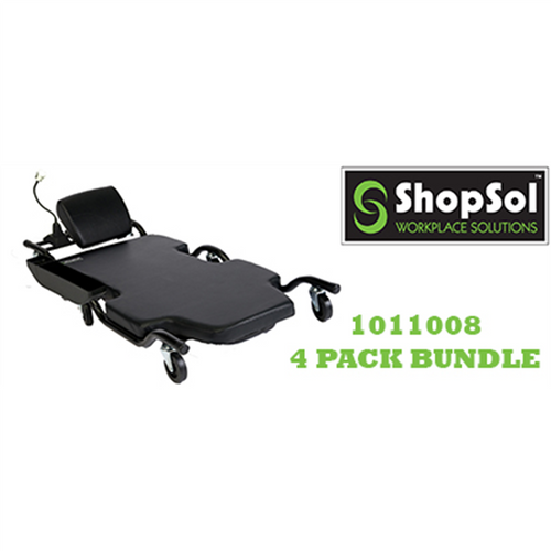 ShopSol Creeper Wide Body w Parts Tray and Lights 4 PK ShopSol Creeper Wide Body w Parts Tray and Lights 4 PK