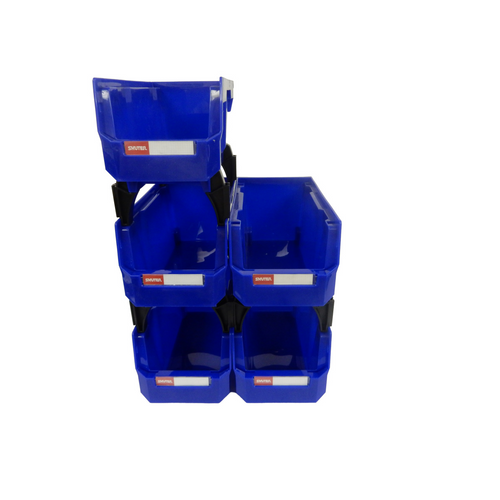 ShopSol SHUTTER Ultra Stacking-Nesting-Hanging Part Storage Bin 5 .5 x 10.9 x 5 inch (HB-235) 5 Count