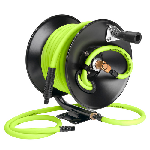 Legacy Manufacturing Flexzilla Manual Air Hose Reel, Open Face, Fixed