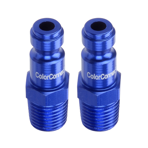 Legacy Manufacturing C 1/4" Blue Plug 1/4" MNPT 2pk