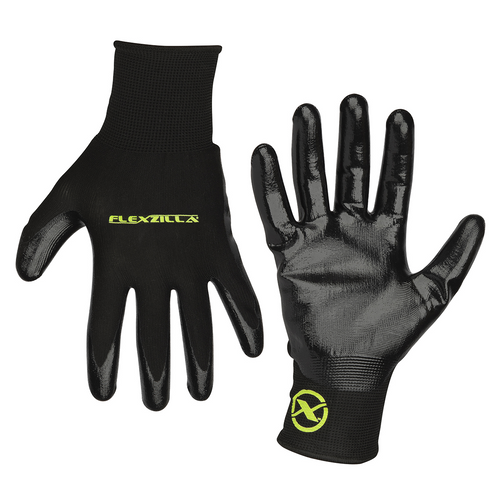 Legacy Manufacturing Flexzilla&reg; Nitrile Dip Gloves, Black, 6-Pack, L