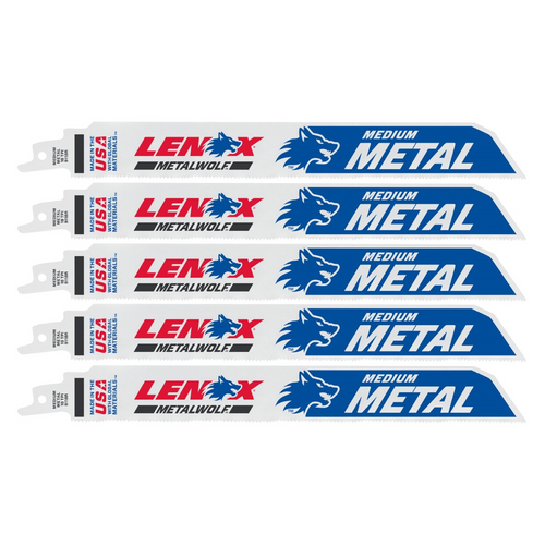 Lenox Tools METALWOLF WAVE EDGE Reciprocating Saw Blades 18 TPI 229 x 25 x 0.9 mm 5/PK Lenox Tools METALWOLF WAVE EDGE Reciprocating Saw Blades 18 TPI 229 x 25 x 0.9 mm 5/PK