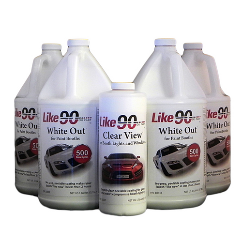 Like 90 White Out 10031 Peelable Booth Coating Kit