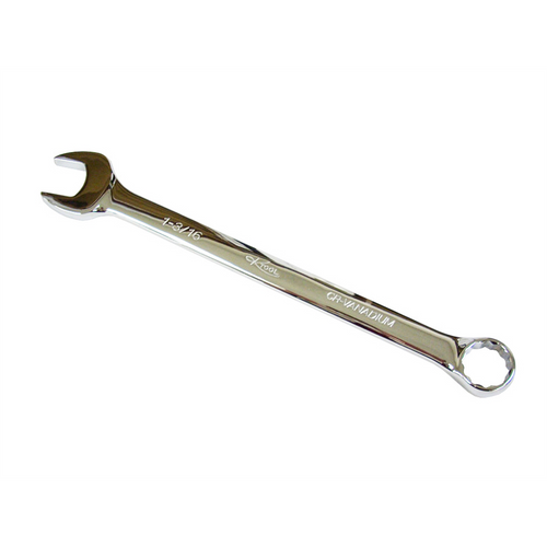 K Tool International Wrench 1-3/16 Inch Combination Hi Polish 12 Point 15 Degree