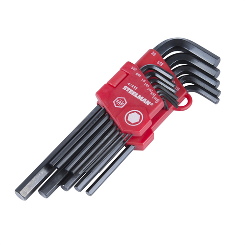 J S Products 13-Piece Long Arm Hex Key Wrench Set, Inch (SAE)